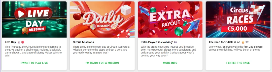 Circus Casino Bonus